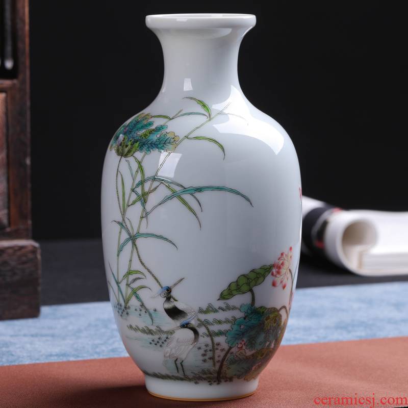Offered home - cooked in jingdezhen Jin Hongxia hand - made famille rose porcelain glaze color floret bottle furnishing articles home decoration collection