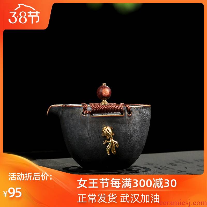 Ya xin company hall coarse pottery tureen on ceramic up for ceramic cups large three bowl kung fu tea set whitebait