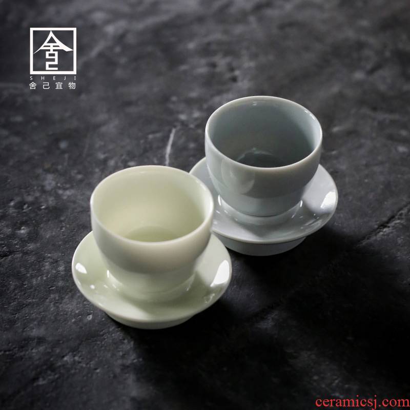 The Self - "appropriate content master cup sample tea cup master cup mat jingdezhen ceramic Japanese kung fu tea cups household single CPU