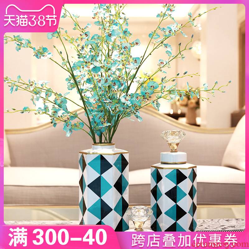 I and contracted sitting room porch ceramic vase furnishing articles flower arranging TV ark, creative decoration wine table decorations