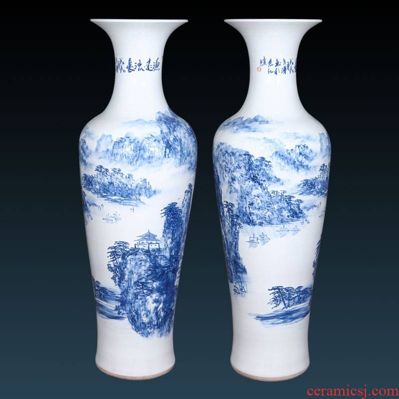 Jingdezhen ceramics landing big vase goes back to ancient times sitting room hotel furnishing articles ornaments