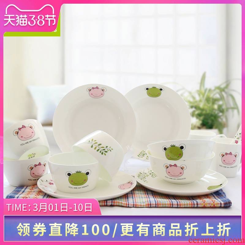 Think hk to ipads porcelain tableware suit household bowls plates 16 wedding housewarming gifts Korean head of tangshan ceramics