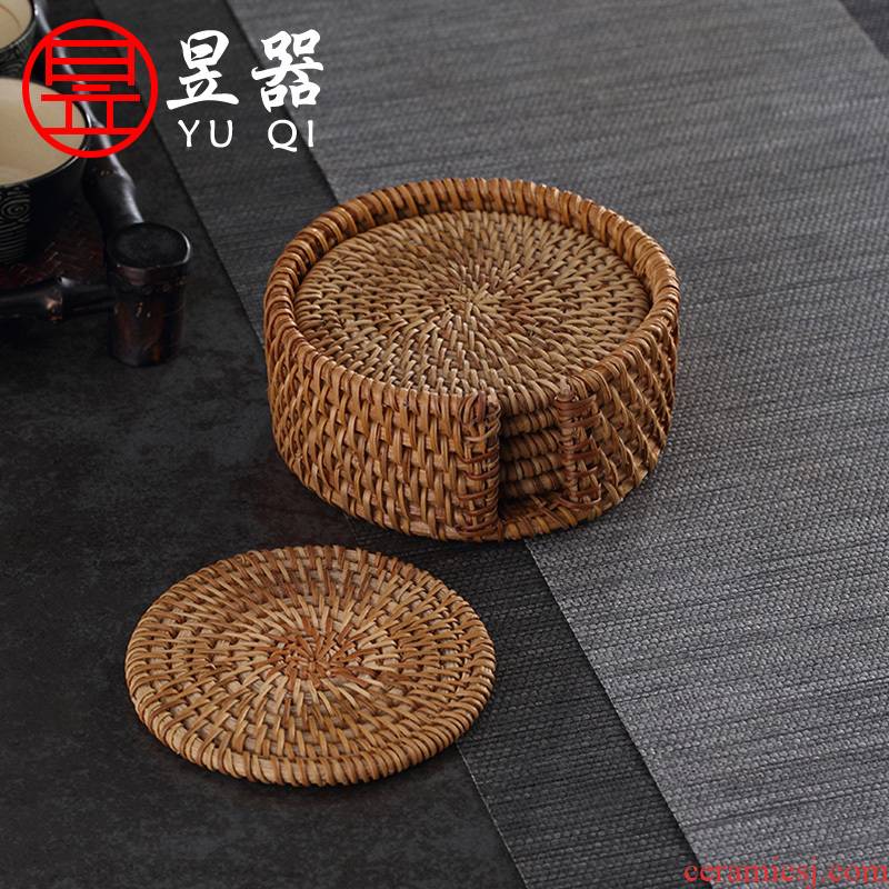 Yu is the autumn rattan has cup mat cup holder, kung fu tea tea tea set combinations are it mat