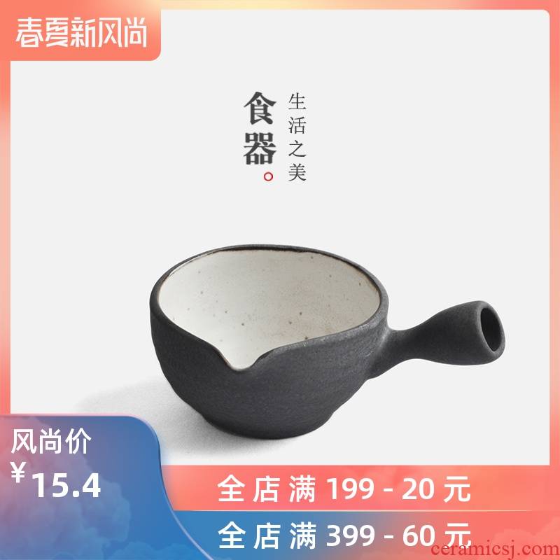 Lototo Japanese - style tableware ceramic bowl creative household creative seasoning sauce bowl bowl of hot pot dishes with juice bowl