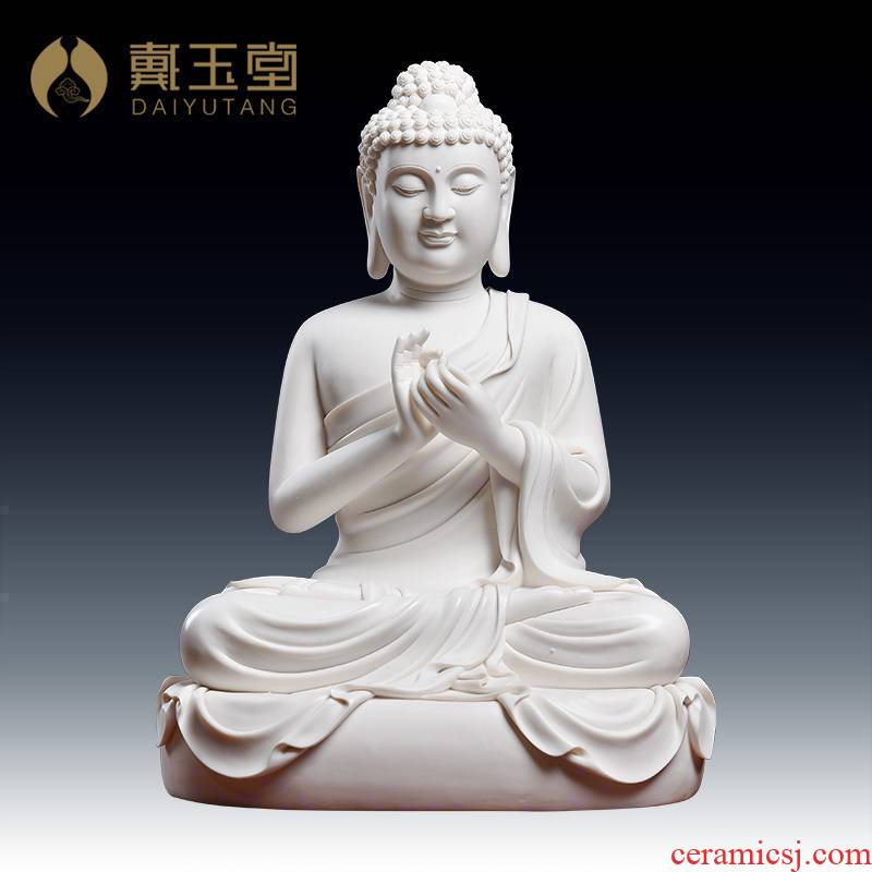 Yutang dai Zheng Jinxing manually signed dehua ceramic home furnishing articles to tathagata Buddha great day/D18-36