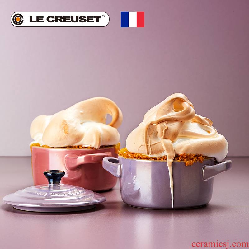 France 's LE CREUSET cool color stoneware round pot roast can pearl color color more optional