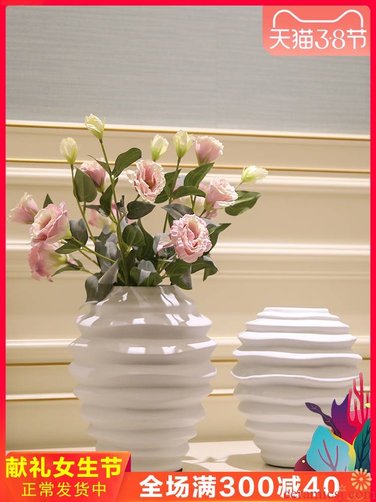 Modern light key-2 luxury ceramic vase mesa place sitting room porch TV ark, simulation flower arrangement, decoration decoration