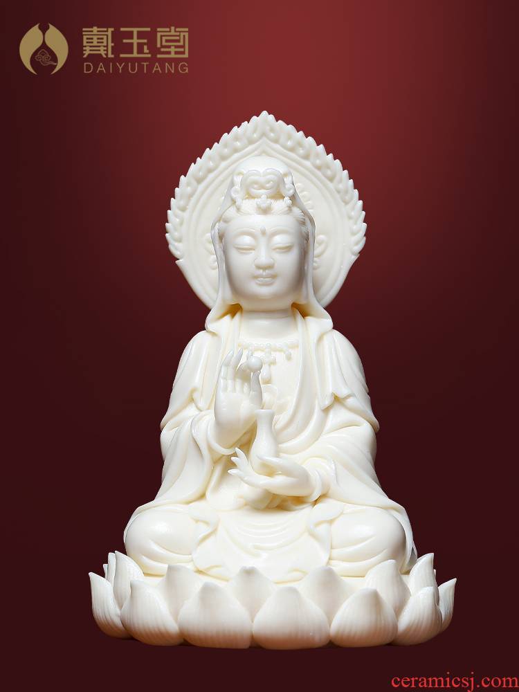 Yutang dai jade huang porcelain Buddha guanyin bodhisattva Buddha furnishing articles porcelain goddess of mercy Buddha enshrined with arts and crafts