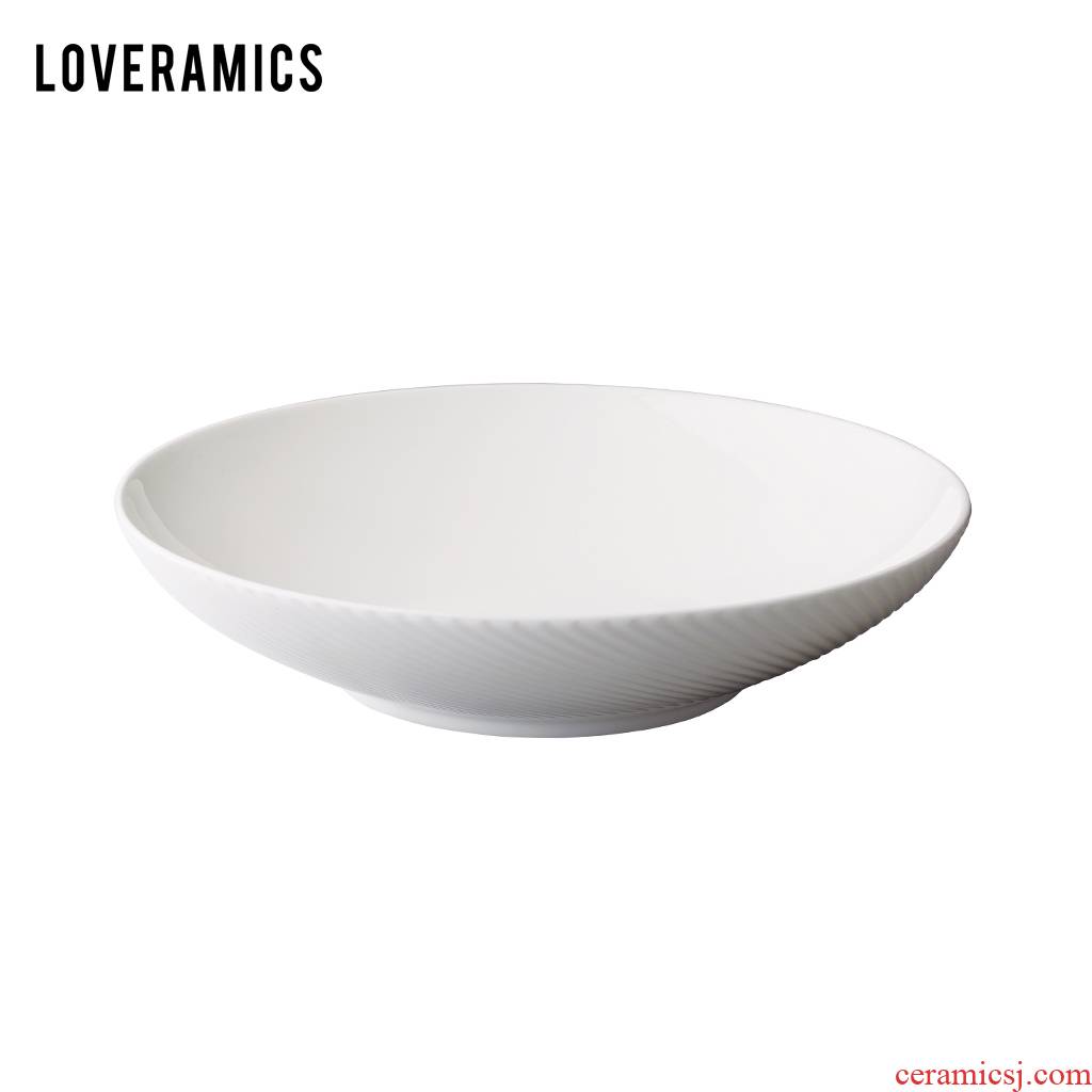 Loveramics love Mrs White jade ipads China 23.5 cm deep dish soup plate FanPan plates