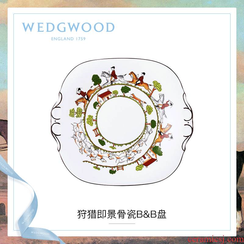 WEDGWOOD waterford WEDGWOOD hunting emphasizes B & B plate ipads porcelain tableware plate box