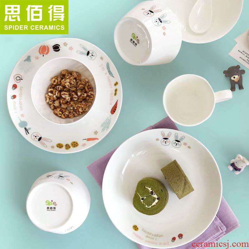 Think hk to tangshan ipads porcelain tableware suit Korean dishes ceramics creative household gift dishes in the kitchen