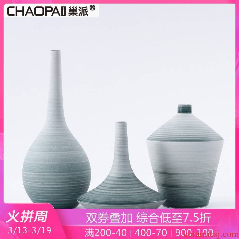 Japanese small pure and fresh and fine expressions using flower arrangement drawing ceramic vase furnishing articles desktop soft outfit decoration furniture interior restaurant