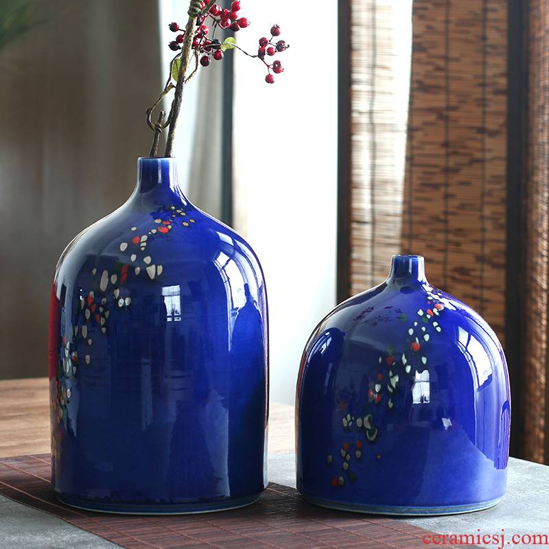 Bottles to form the sky flower implement model of the new Chinese style living room a study a flower vase jingdezhen ceramic vessels furnishing articles
