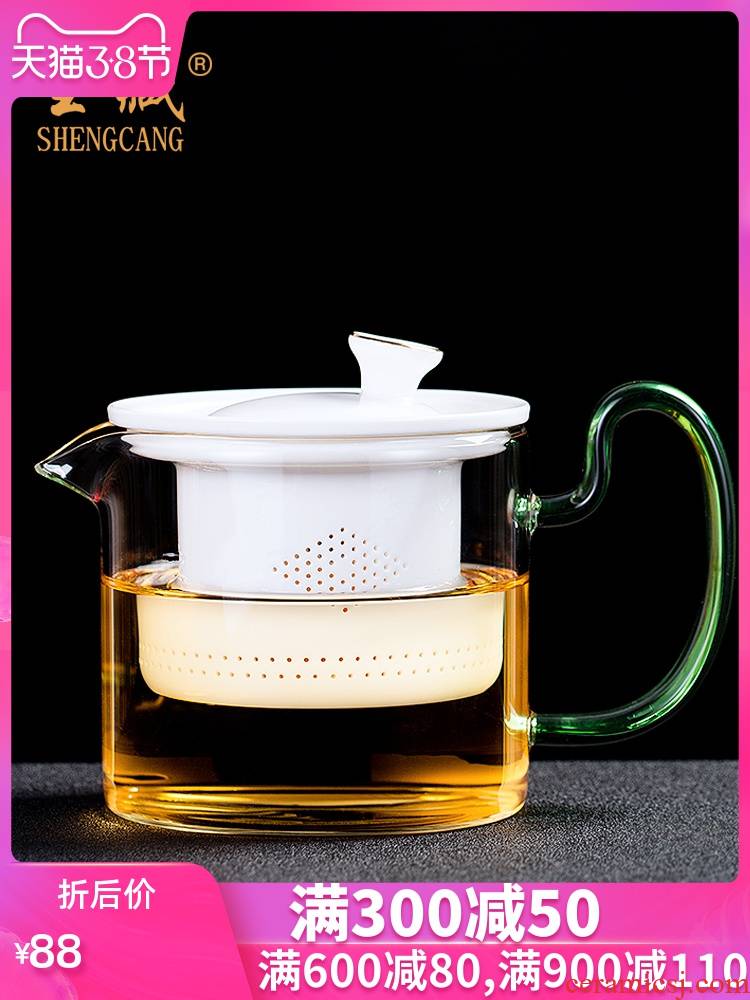 St heat - resistant glass pot of ceramic filter tank hidden hand holding boil the kettle high borosilicate household contracted the teapot