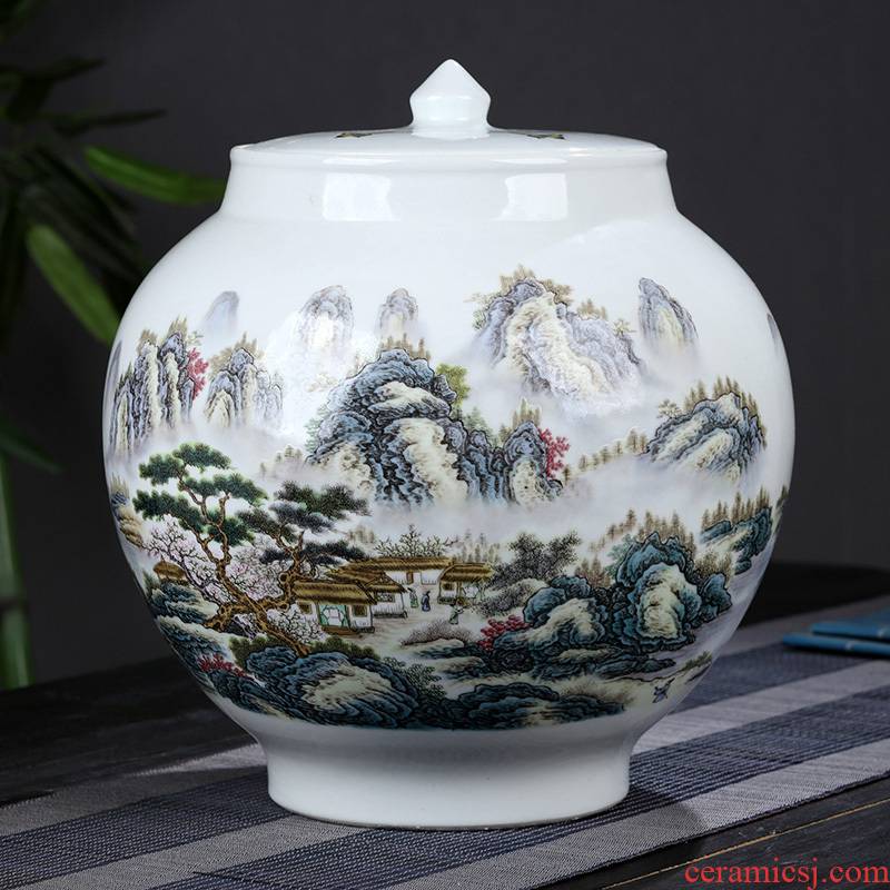To make the new Chinese style living room decoration vase furnishing articles restaurant jingdezhen ceramic storage tank storage POTS caddy fixings
