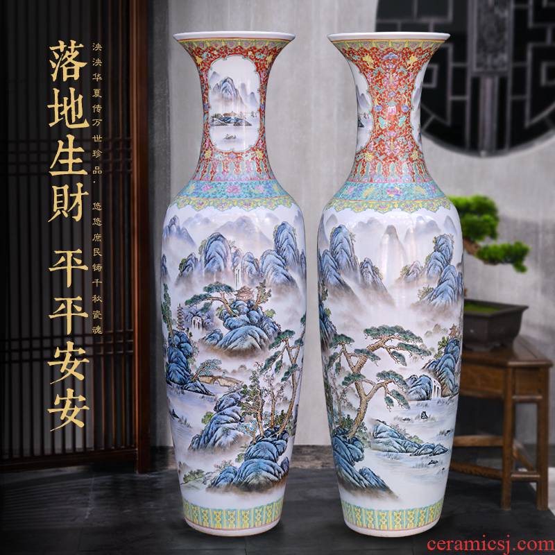 Jingdezhen ceramics hand - made dragon large vase decoration to the hotel opening party furnishing articles customized gifts