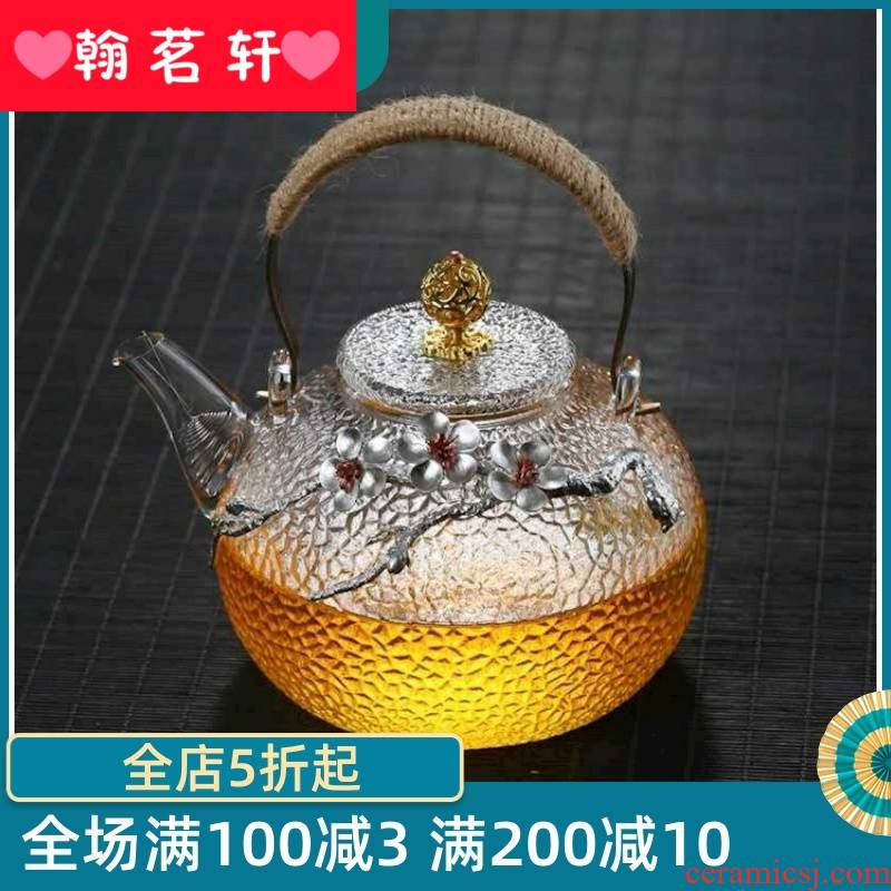 Japanese hammer glass girder pot teapot high temperature resistant filter teapot household electrical TaoLu burn boiled tea