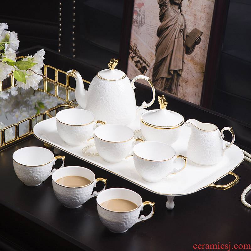 The coffee cup only European household ipads China tea tea tea set with tray cups suit small key-2 luxury