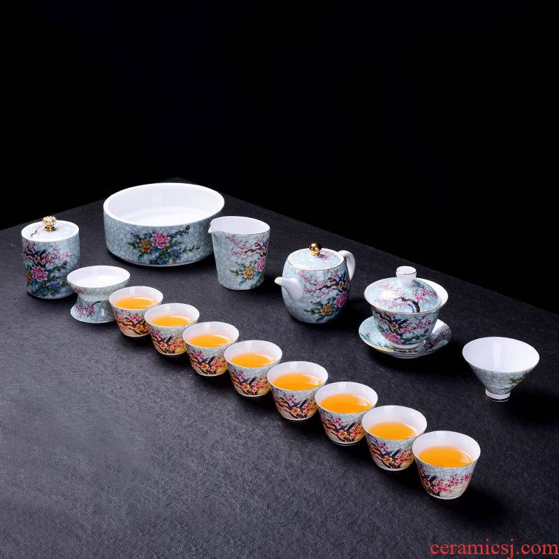 Focus on the collection store polite tea sets suit kung fu tea cups jingdezhen ceramic cups hand - made