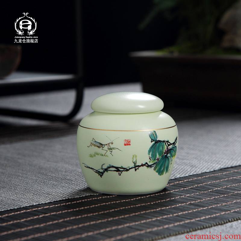 DH jingdezhen ceramic portable mini caddy fixings POTS with household store tea pot small seal pot