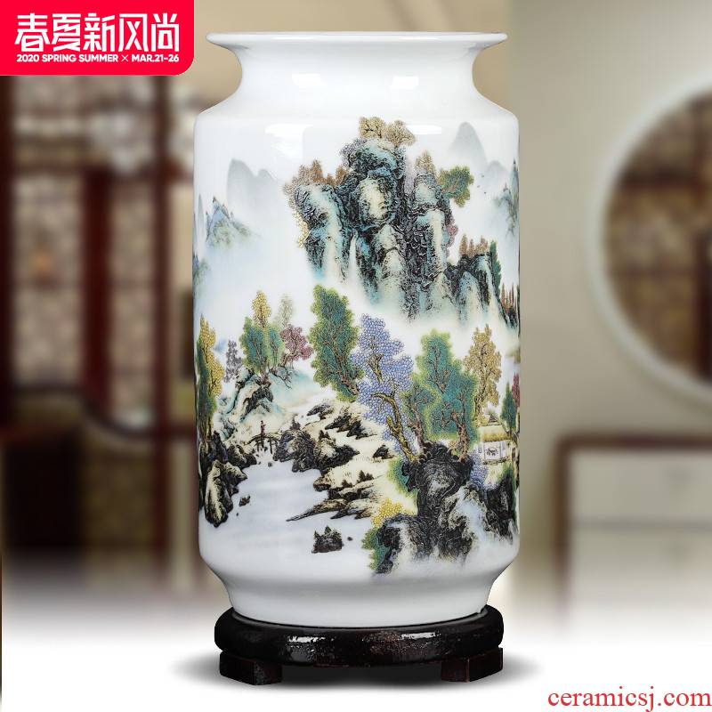 Ceramics creative lucky bamboo flower arrangement white floret bottle of home sitting room table decorations furnishing articles factory goods wholesale
