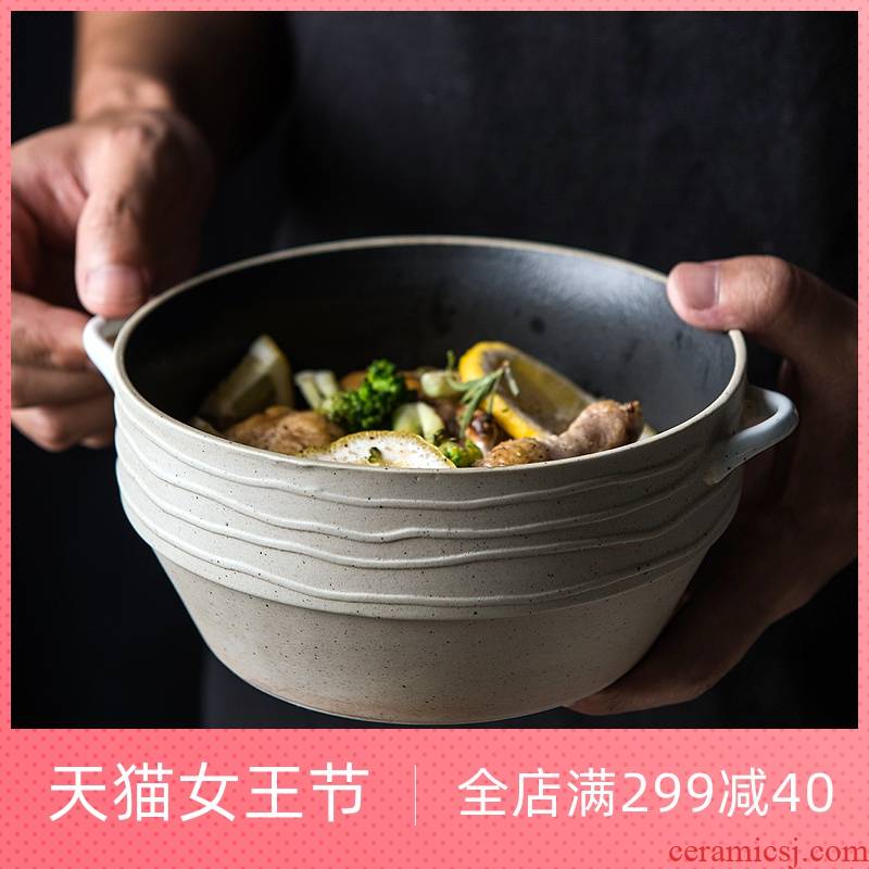 Lototo ear soup bowl deoxidizedblaze Japanese household rainbow such to use against a single hot large rainbow such use fruit bowl