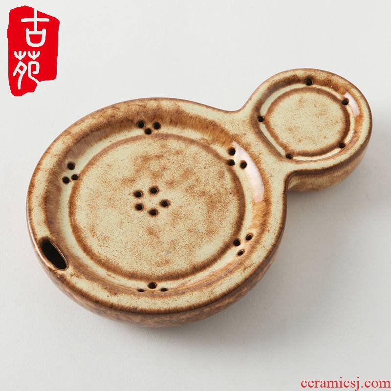 Ancient garden violet arenaceous coarse clay POTS bearing pot pad water water archaize ceramic tea tray was dry mercifully glaze tea tea sets tea tray