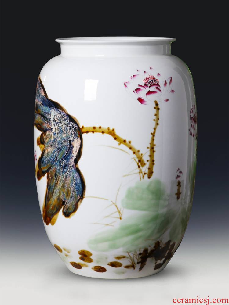 Jingdezhen porcelain of large vases, ceramic furnishing articles hand - made of new Chinese flower arranging large sitting room adornment ornament