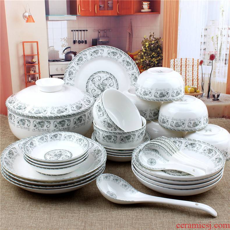 Cixin qiu - yun package YouMin raw ceramic both 35 head set tableware tableware dishes run out of 35 pieces to use gift outfit