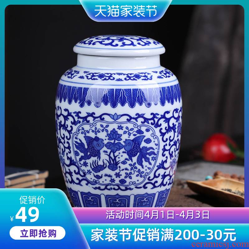 Jingdezhen ceramic cake puer tea home celadon restore ancient ways small pack POTS, in the seventh, peulthai the caddy fixings gift box packaging