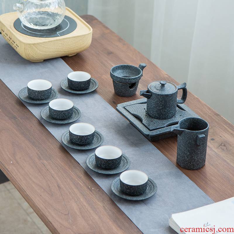 Zhuo royal creative ceramic kung fu tea set the teapot tea cups sea tea cup mat accessories office home sitting room