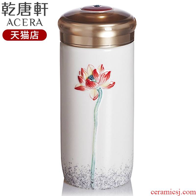 Do Tang Xuan porcelain cup onstar call f lotus cup with double ceramic cup with cover water creative woman