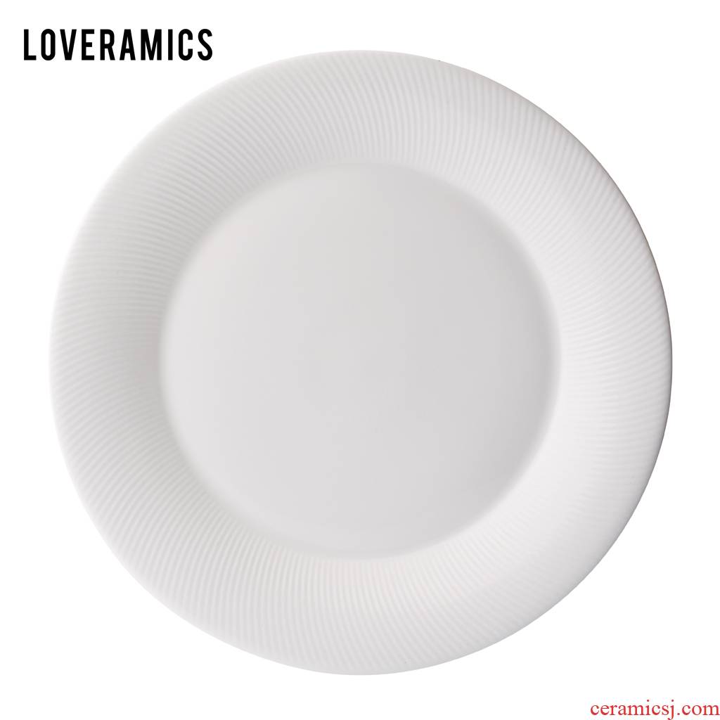 Loveramics love Mrs White jade ipads 32 cm household porcelain flat dish dish food dish plate