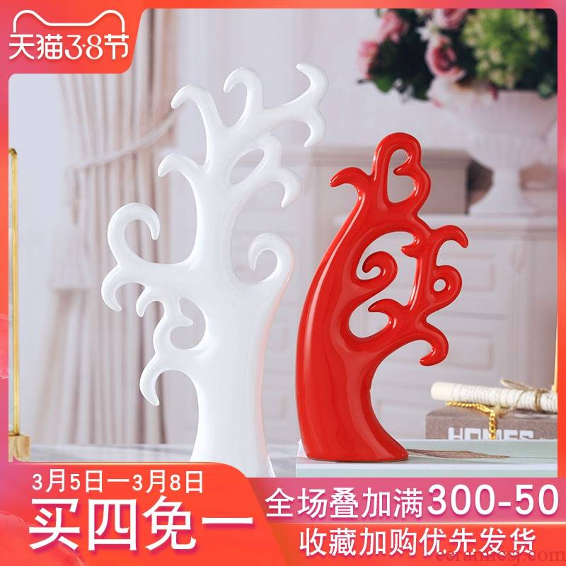 Modern creative home wine accessories furnishing articles sitting room TV cabinet ceramic arts and crafts room decoration move