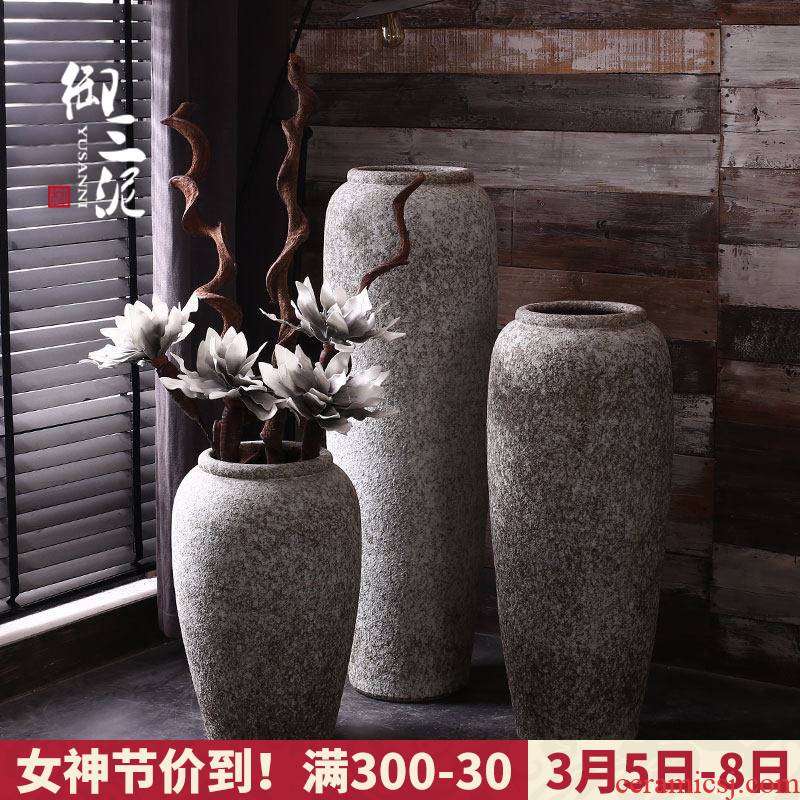 I and contracted Nordic white ceramic furnishing articles sitting room of large vase dried flower decoration flower arranging flower POTS