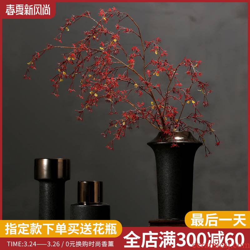 Chinese pottery and porcelain vase furnishing articles sitting room dry flower flower arranging flower implement home wine porch TV ark adornment ornament
