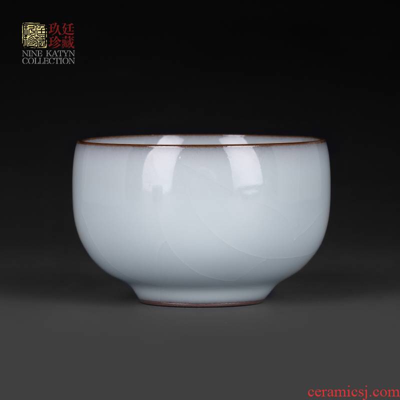 Nine at the up master cup single cup collection jingdezhen tea set piece of ice to crack open kung fu tea cup sample tea cup individuals