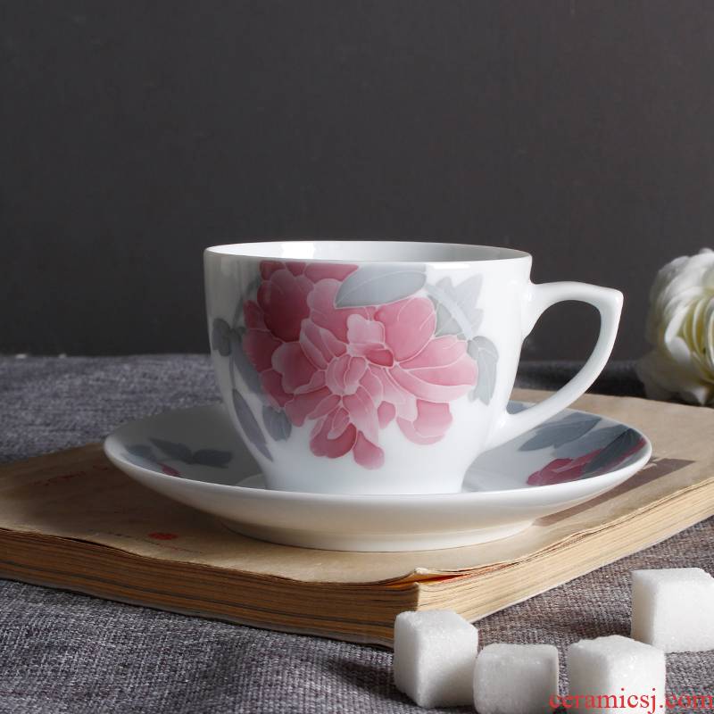 China red porcelain up amusement coffee cups and saucers under the liling glaze colorful creative gift hand - made of ceramic cups