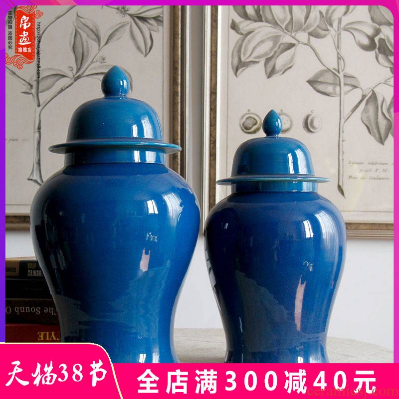 Jingdezhen ceramic vase general blue as cans classical household decorative dried flowers flower arrangement sitting room porch receive furnishing articles