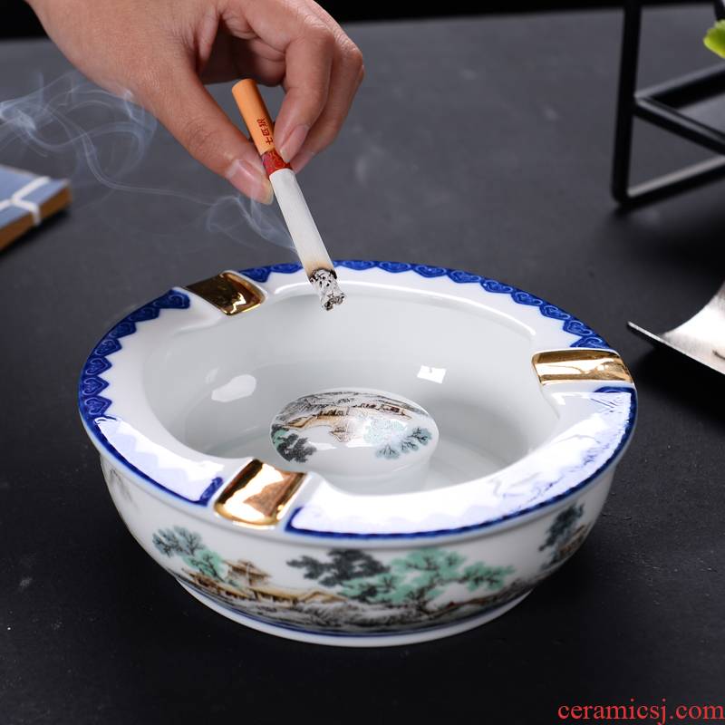 Fujian macros office ceramic ashtray large creative move is the sitting room tea accessories purple sand tea pet furnishing articles