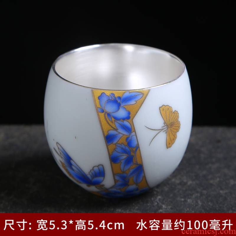 Small single cup bowl dehua white porcelain ceramic tea sets, kung fu master sample tea cup tea cups purple sand tea cup