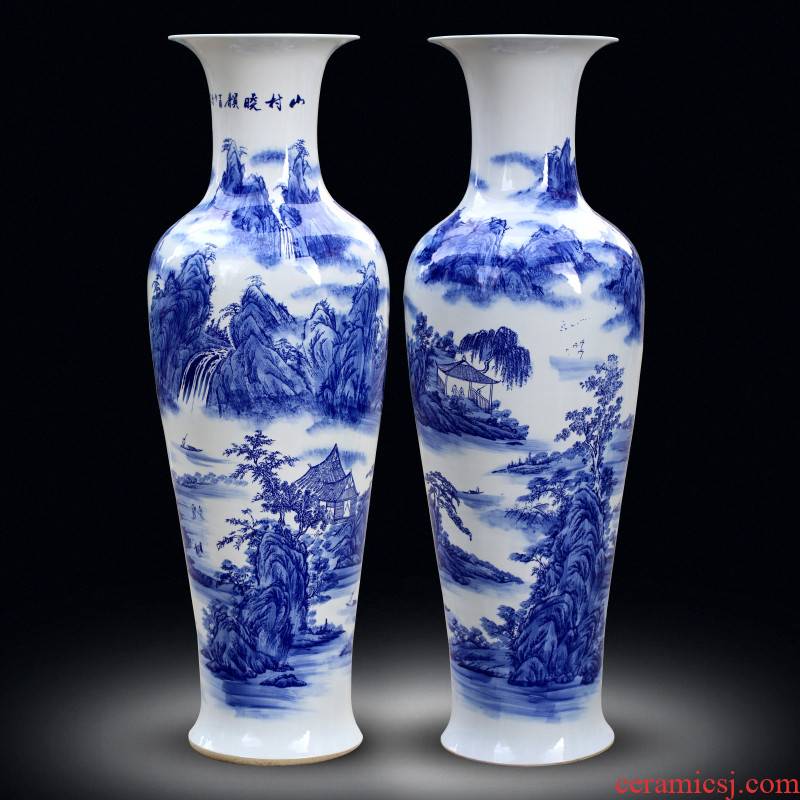 Jingdezhen landing big vase to heavy Chinese flower arranging vase interior contracted large creative household act the role ofing is tasted furnishing articles