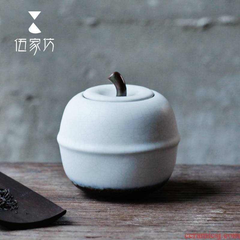 The Wu family fang ceramic tea pot of tea cake as cans sealed jar with cover clay POTS small tea caddy fixings household