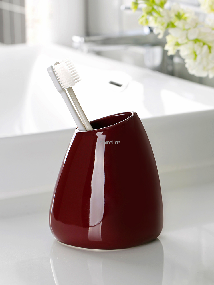 Swiss SPIRELLA silk pury ETNA shiny ceramic bathroom desktop receive toothbrush toothpaste shelf shelf