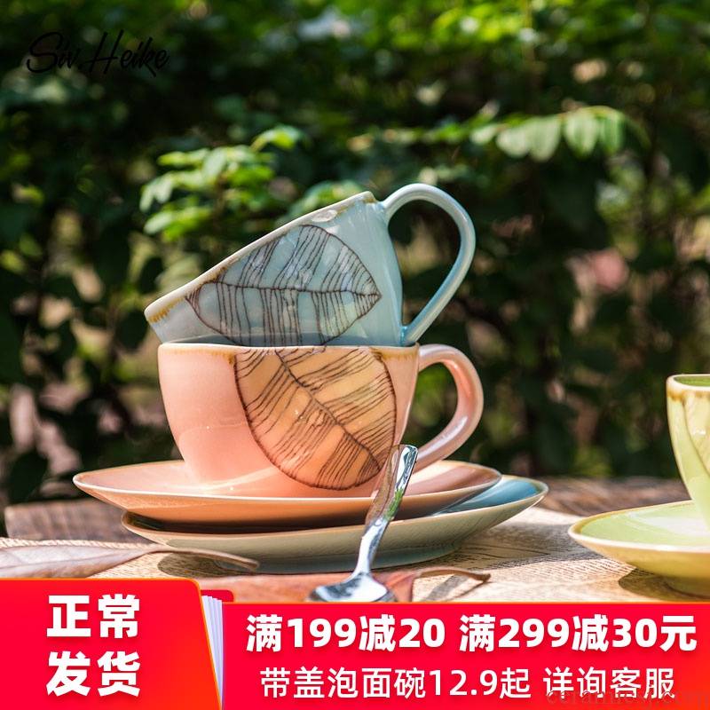 Nordic ins move ceramic cup pot - bellied coffee cups and saucers couples mark cup oatmeal soup cup tea cups
