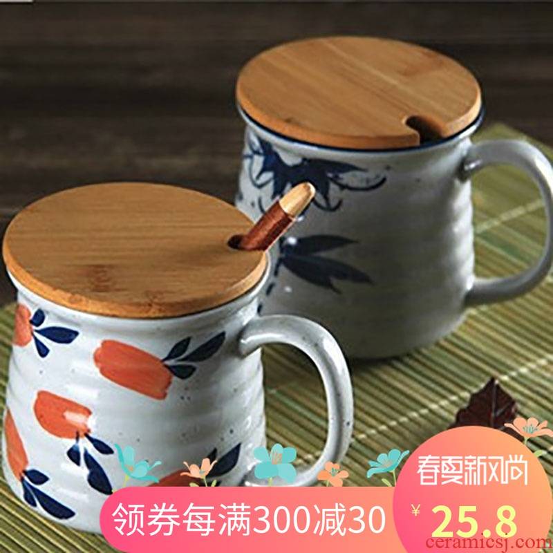 And the four seasons under the glaze color coarse pottery cup high - capacity hand - made glass beer keller cup creative mugs