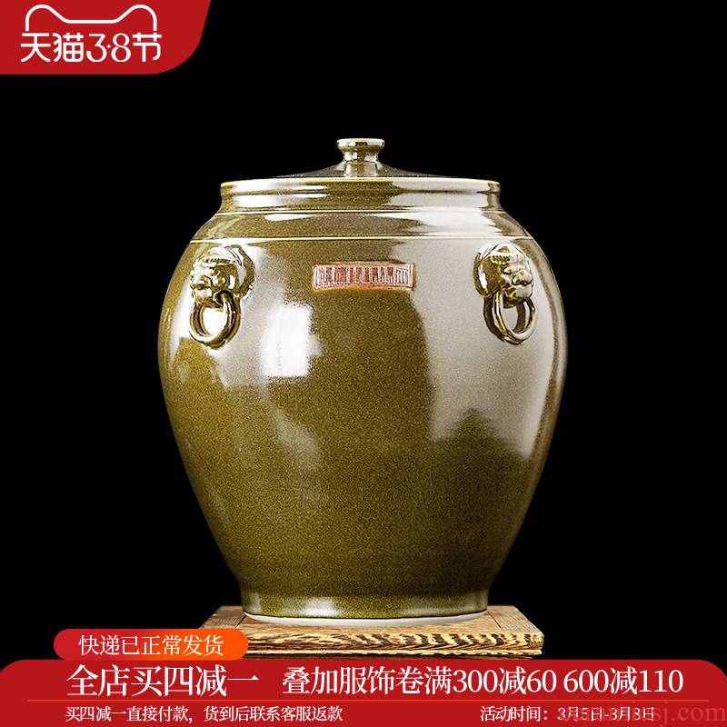 Merry jingdezhen ceramic barrel ricer box tea at the end of the cylinder tank sealed 50 kg 100 jins 20 jins, 200 jins cym
