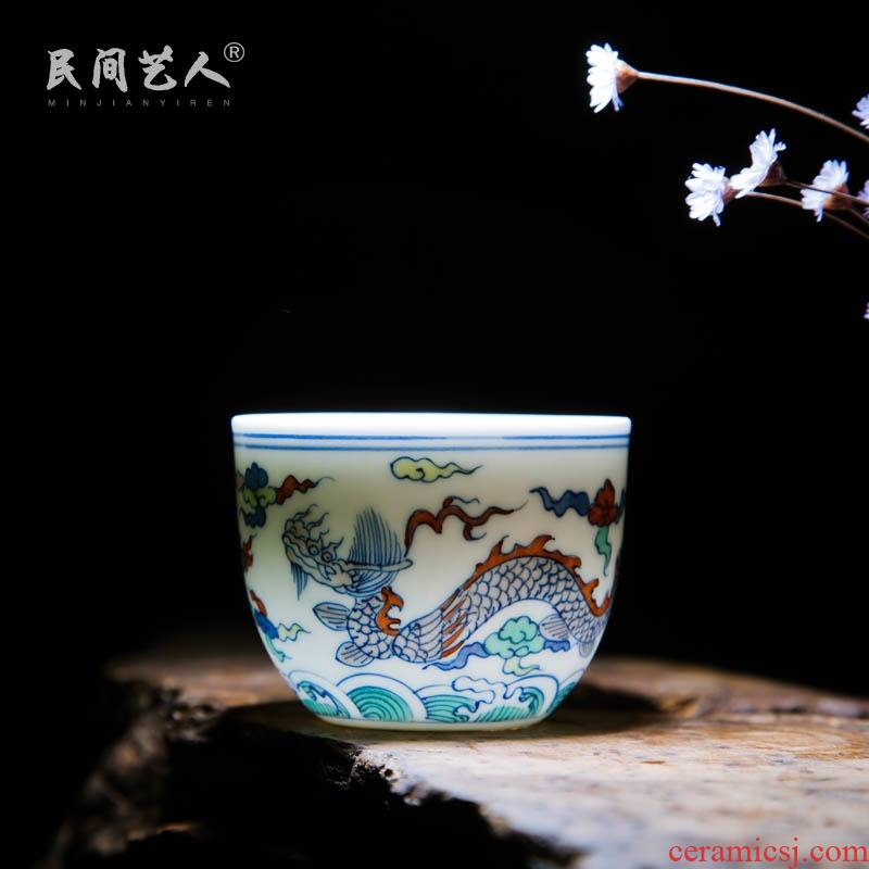 Jingdezhen ceramic cup kung fu masters cup but small teacups hand - made sample tea cup manually archaize individual cup bowl