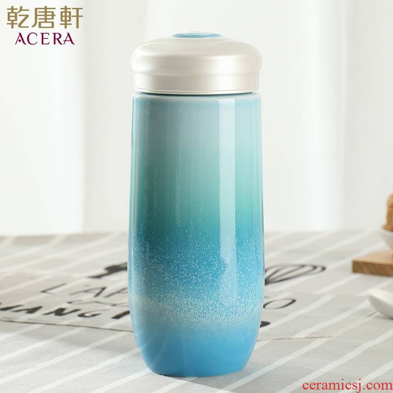 Do Tang Xuan porcelain cup single circle snowmelt crystal cup with creative cup 500 ml large - capacity glass