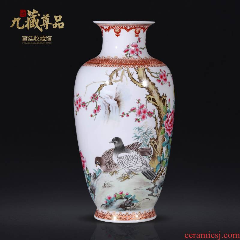 The Master of jingdezhen ceramics hand - made powder enamel bottles of Chinese style living room porch TV ark, antique flower arrangement furnishing articles